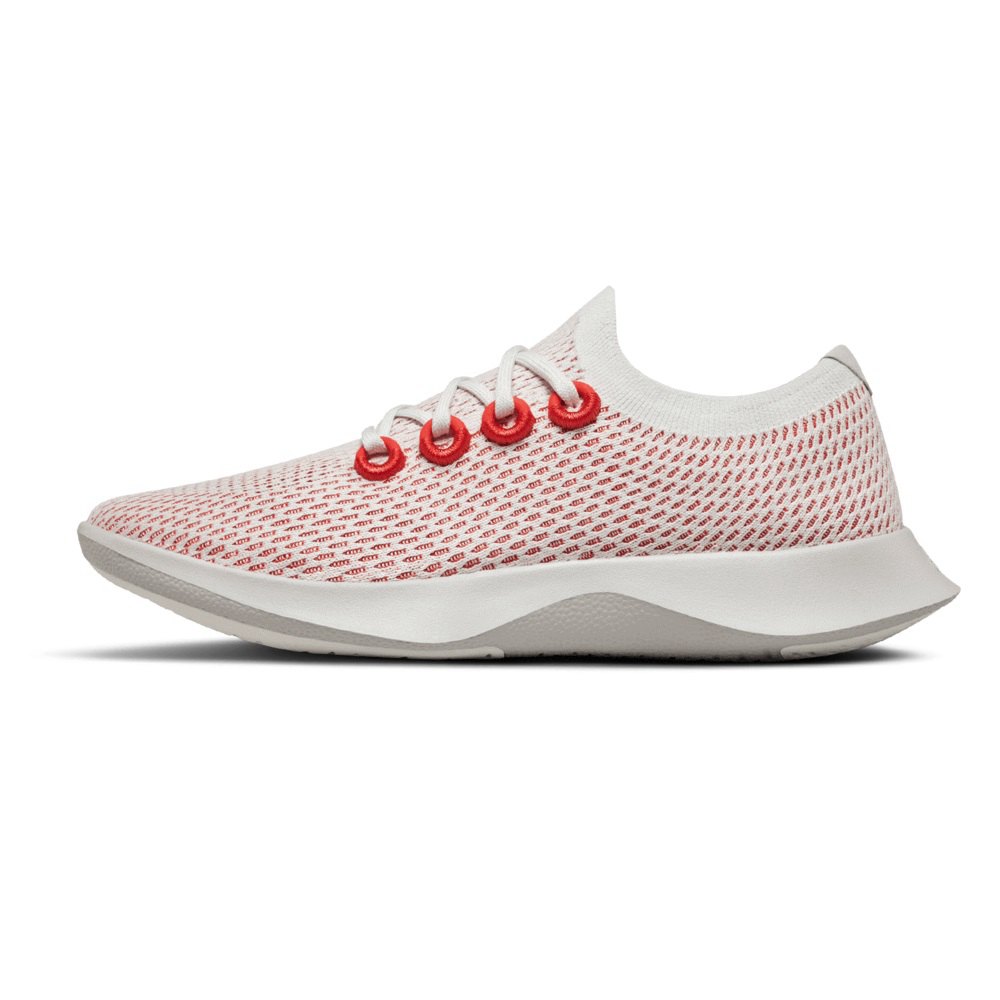 Allbirds Men\'s Running Shoes White/Red - Tree Dashers - 10328IHQZ